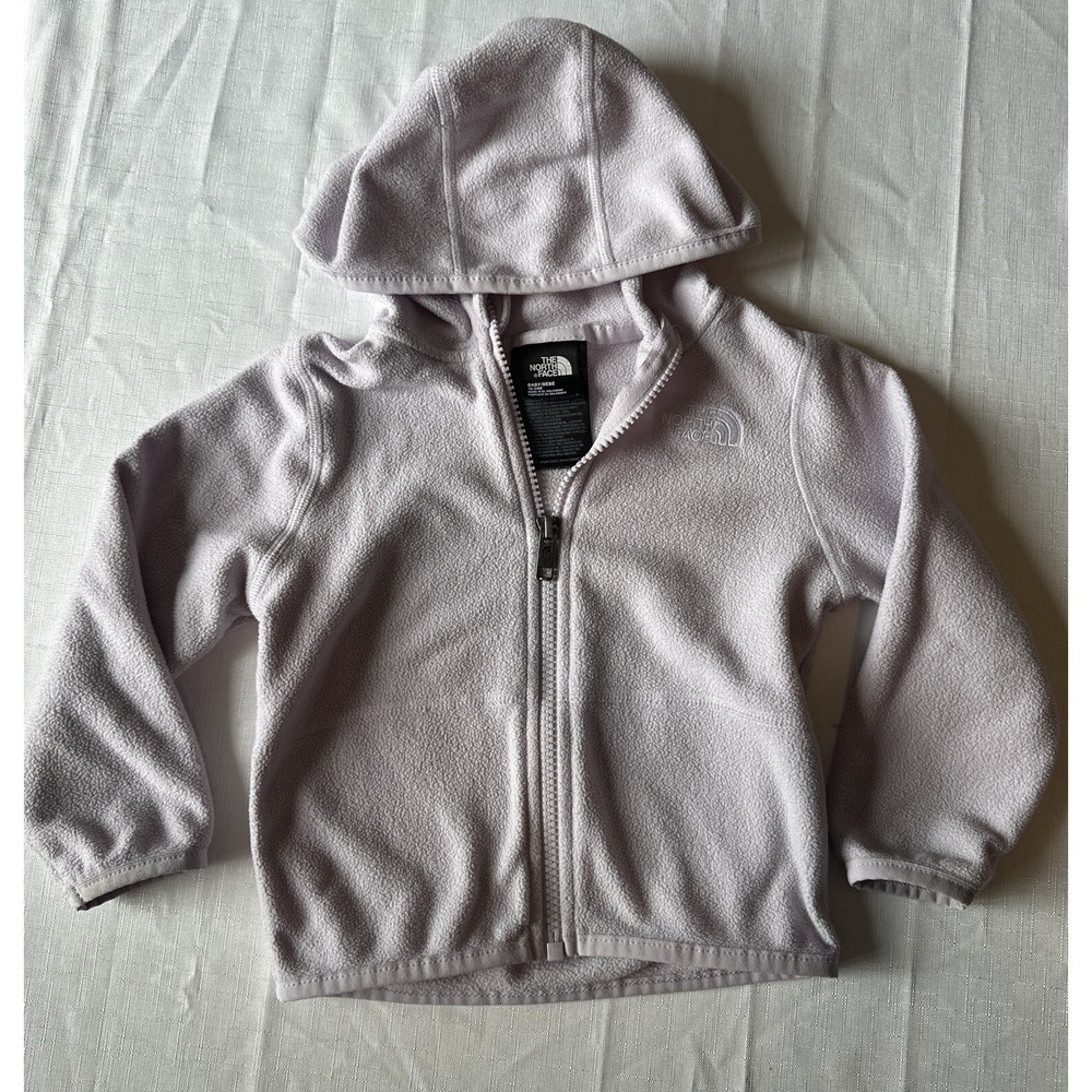The North Face‎ baby Hoodie Zip Up Fleece Pale Purple 18-24M